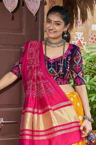 Beautiful Print with Yellow Chaniya Choli for Navratri Clothsvilla