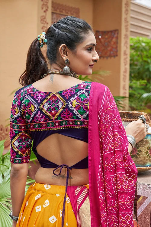 Beautiful Print with Yellow Chaniya Choli for Navratri Clothsvilla