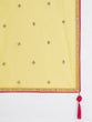Load image into Gallery viewer, Yellow colour Organza Floral design digital print Semi-Stitched Lehenga choli &amp; Dupatta Clothsvilla