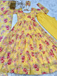 Load image into Gallery viewer, Yellow Designer Floral Print Anarkali Set with Dupatta &amp; Pant Ready-to-Wear Festive &amp; Wedding Outfit