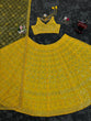 Load image into Gallery viewer, Yellow Designer Fox Georgette Semi-Stitched Lehengha Set with 9mm Sequin &amp; Thread Embroidery ClothsVilla
