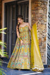 Load image into Gallery viewer, Yellow Designer Pure Jimmy Organza Silk Anarkali Gown with Georgette Dupatta ClothsVilla
