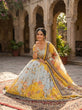 Load image into Gallery viewer, Yellow Digital Print Silk Lehenga Set ClothsVilla