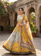 Load image into Gallery viewer, Yellow Digital Print Silk Lehenga Set ClothsVilla