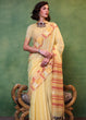 Load image into Gallery viewer, Yellow Elegant Cotton Silk Blended Saree – Graceful &amp; Lustrous Drape ClothsVilla