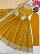 Load image into Gallery viewer, Yellow Elegant Heavy Chinon Silk Embroidered Gown Set with Tassel Sleeves, Bottom &amp; Butterfly Net Dupatta ClothsVilla