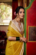 Load image into Gallery viewer, Yellow Elegant Jacquard Chex Saree with Zari Weaving Work – Includes Matching Blouse Piece Clothsvilla