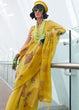 Load image into Gallery viewer, Yellow Elegant Linen Silk Saree – Breathable &amp; Stylish with Blouse Piece ClothsVilla