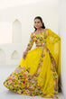 Load image into Gallery viewer, Yellow Elegant Organza Embroidered Lehenga Set with Sequins Work &amp; Dupatta ClothsVilla