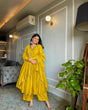 Load image into Gallery viewer, Yellow Elegant Party Wear Alia Cut Anarkali Gown Set with Dupatta &amp; Bottom Clothsvilla