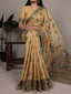 Yellow Elegant Poly Cotton Thread-Weaving Saree with Matching Unstitched Blouse – Lightweight Traditional Daily & Festive Wear ClothsVilla