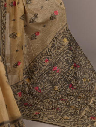 Yellow Elegant Poly Cotton Thread-Weaving Saree with Matching Unstitched Blouse – Lightweight Traditional Daily & Festive Wear ClothsVilla