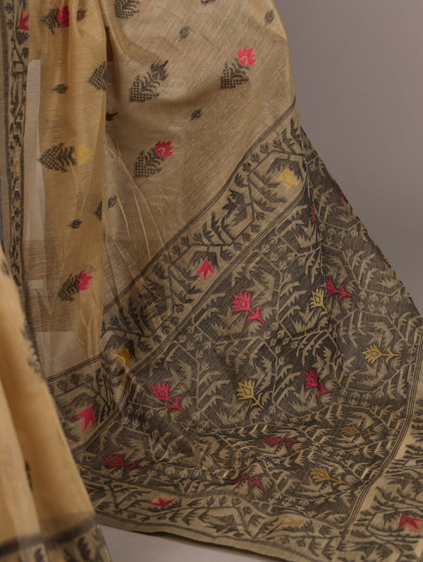 Yellow Elegant Poly Cotton Thread-Weaving Saree with Matching Unstitched Blouse – Lightweight Traditional Daily & Festive Wear ClothsVilla
