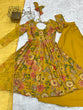 Load image into Gallery viewer, Yellow Elegant Roman Silk Chanderi Kediya Kurta Set with Dupatta &amp; Palazzo