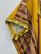 Load image into Gallery viewer, Yellow Elegant Viscose Velvet Kaftan with Plazo – Digital Print &amp; Lace Border ClothsVilla