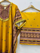 Load image into Gallery viewer, Yellow Elegant Viscose Velvet Kaftan with Plazo – Digital Print &amp; Lace Border ClothsVilla
