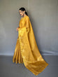 Load image into Gallery viewer, Yellow Elegant Woven Tissue Silk Saree with Gold Accents Party &amp; Festive Wear ClothsVilla