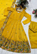 Load image into Gallery viewer, Yellow Embroidered Gown Sharara Set ClothsVilla