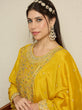 Load image into Gallery viewer, Yellow Embroidered Kurta Palazzo Set ClothsVilla