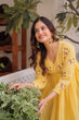 Load image into Gallery viewer, Yellow Embroidered Kurti Pant Set ClothsVilla