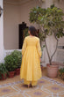 Load image into Gallery viewer, Yellow Embroidered Kurti Pant Set ClothsVilla