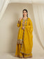 Yellow Embroidered Organza Palazzo Set ClothsVilla