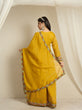 Load image into Gallery viewer, Yellow Embroidered Organza Palazzo Set ClothsVilla