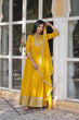 Load image into Gallery viewer, Yellow Faux Blooming Georgette Gown with Dupatta Clothsvilla