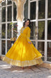 Load image into Gallery viewer, Yellow Faux Blooming Georgette Gown with Dupatta Clothsvilla