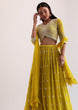 Load image into Gallery viewer, Yellow Faux Georgette Semi-Stitched Sequins Embroidered Lehenga with Can-Can, Unstitched Sequins–Embroidery Blouse &amp; Plain Georgette Dupatta ClothsVilla