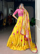 Load image into Gallery viewer, Yellow Floral Georgette Lehenga Choli ClothsVilla