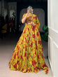 Load image into Gallery viewer, Yellow Floral Printed Lehenga Choli Set ClothsVilla