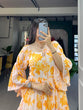 Load image into Gallery viewer, Yellow Flowy Georgette Floral Print Frock for Women ClothsVilla
