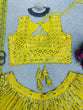 Load image into Gallery viewer, Yellow Fox Georgette Embroidered Lehenga Set with 9mm Sequins Semi-Stitched Elegance for Festive Glamour Clothsvilla