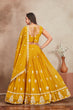 Load image into Gallery viewer, Yellow Georgette Embroidered Lehenga ClothsVilla