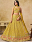 Yellow Georgette Sequin Lehenga Choli ClothsVilla
