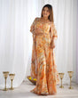 Load image into Gallery viewer, Yellow Georgette Shrug Palazzo Set ClothsVilla