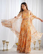 Load image into Gallery viewer, Yellow Georgette Shrug Palazzo Set ClothsVilla