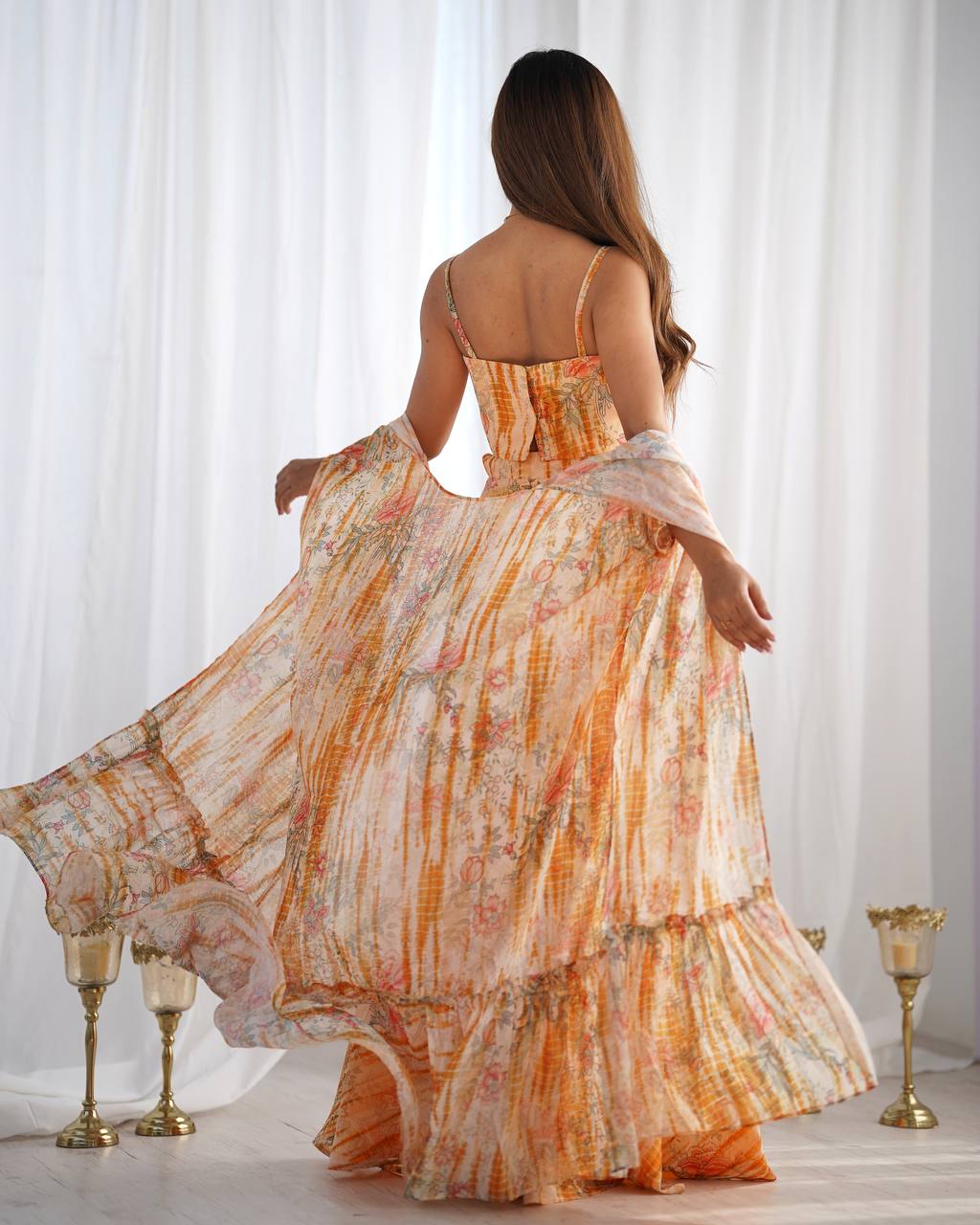 Yellow Georgette Shrug Palazzo Set ClothsVilla