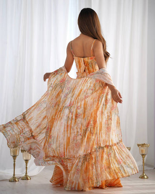 Yellow Georgette Shrug Palazzo Set ClothsVilla