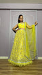 Load image into Gallery viewer, Yellow Gorgeous Georgette Lehenga Set with Zari &amp; Foil Work ClothsVilla