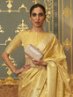 Load image into Gallery viewer, Yellow Graceful Banarasi Silk Blend Saree with Unstitched Blouse Piece ClothsVilla