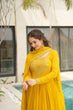 Load image into Gallery viewer, Yellow Graceful Faux Blooming Embroidered Gown with Sequins Dupatta – Fully Stitched Elegance ClothsVilla