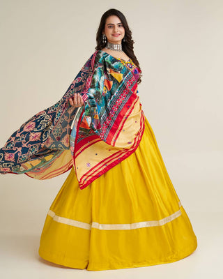 Yellow Graceful Garba Nights – Exquisite Designer Chaniya Choli ClothsVilla