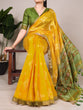 Load image into Gallery viewer, Yellow Graceful Jacquard Silk Saree with Printed &amp; Zari Weaving Work ClothsVilla