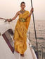 Yellow Graceful Silk Blend Kanjivaram Saree with Tassel Detailing ClothsVilla