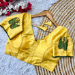 Load image into Gallery viewer, Yellow Handcrafted Wedding Blouse Collection in Mayo Silk ClothsVilla