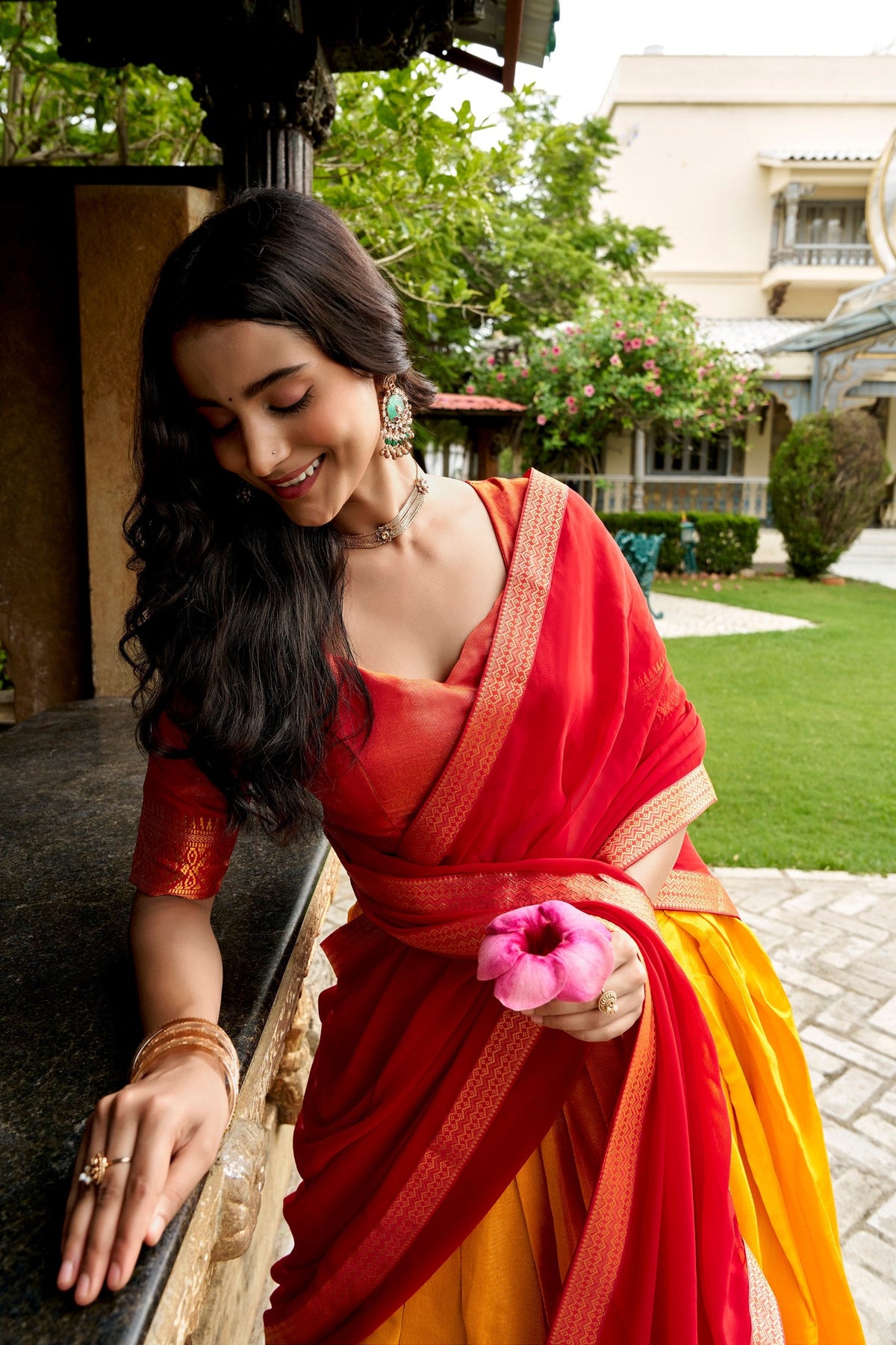 Yellow Kanchipuram Lehenga Choli ClothsVilla