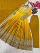 Load image into Gallery viewer, Yellow Elegant Dual-Tone Chinon Silk Anarkali Gown Set – Embroidered Party Wear