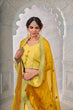 Load image into Gallery viewer, Designer Yellow Lehenga Choli with Thread &amp; Mirror Work ClothsVilla